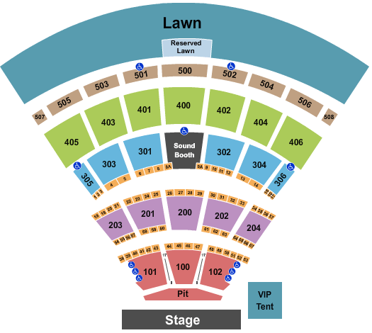 Darien Lake Amphitheater Darien Lake Concerts Seating Chart